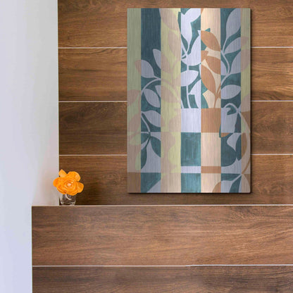 Luxe Metal Art 'Checkered Cutting I' by Grace Popp, Metal Wall Art,12x16