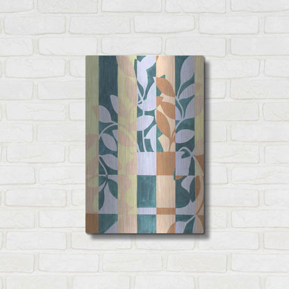 Luxe Metal Art 'Checkered Cutting I' by Grace Popp, Metal Wall Art,16x24