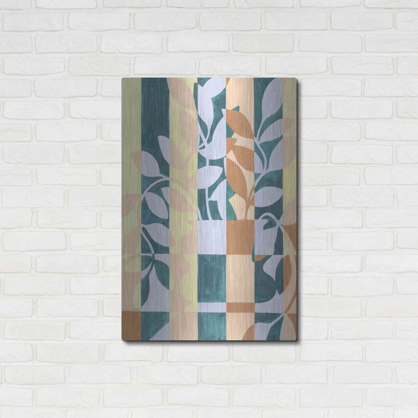 Luxe Metal Art 'Checkered Cutting I' by Grace Popp, Metal Wall Art,24x36