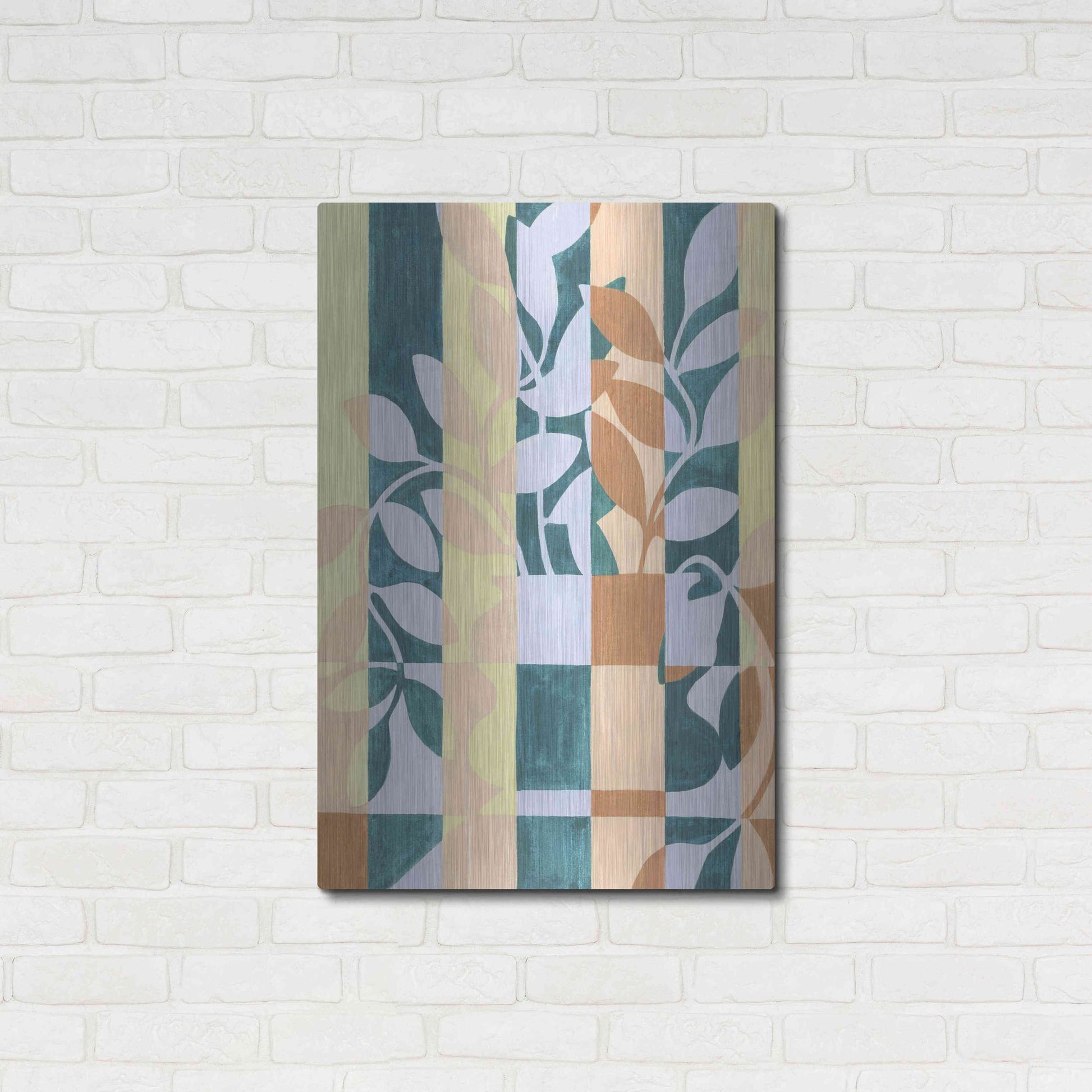 Luxe Metal Art 'Checkered Cutting I' by Grace Popp, Metal Wall Art,24x36