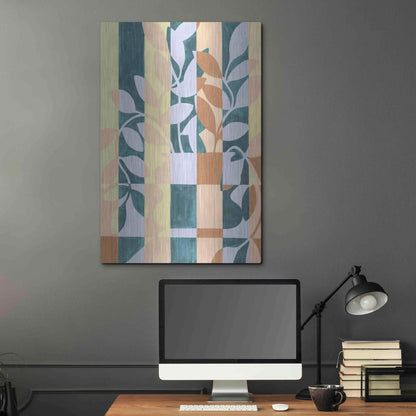 Luxe Metal Art 'Checkered Cutting I' by Grace Popp, Metal Wall Art,24x36