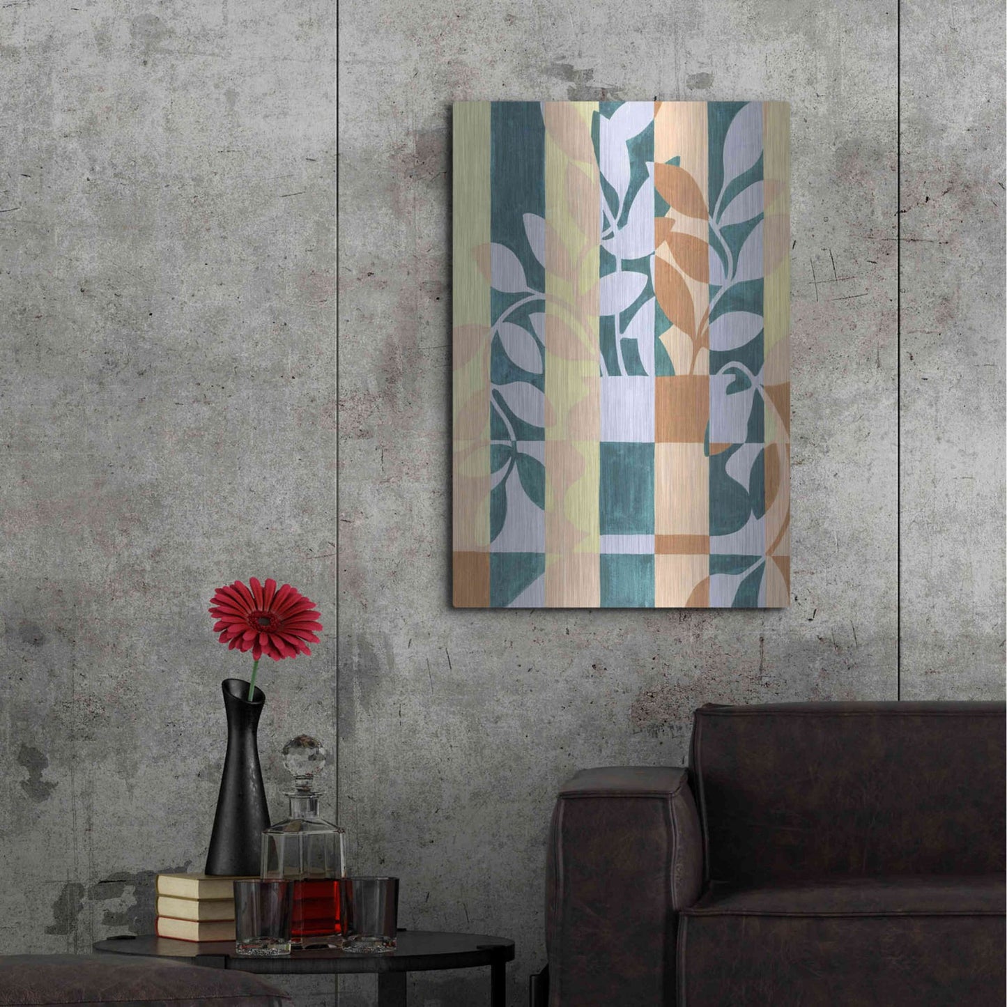 Luxe Metal Art 'Checkered Cutting I' by Grace Popp, Metal Wall Art,24x36