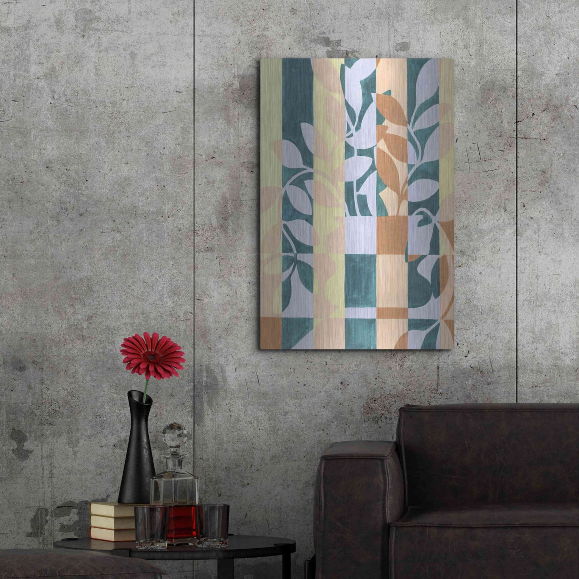 Luxe Metal Art 'Checkered Cutting I' by Grace Popp, Metal Wall Art,24x36