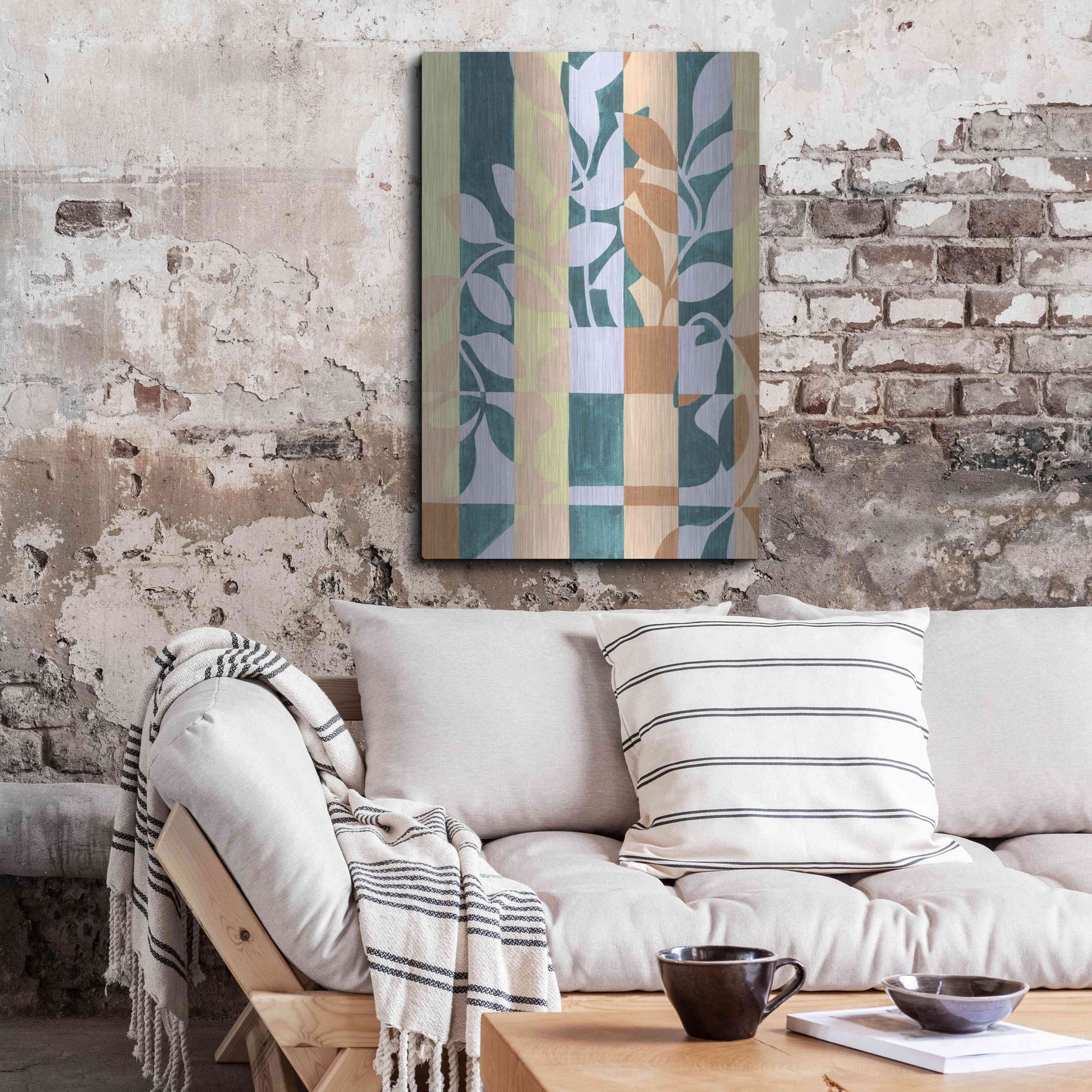 Luxe Metal Art 'Checkered Cutting I' by Grace Popp, Metal Wall Art,24x36