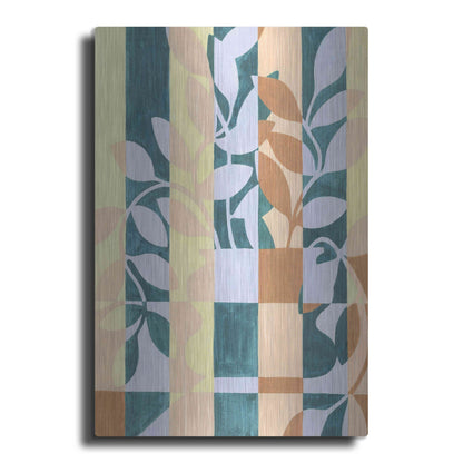 Luxe Metal Art 'Checkered Cutting I' by Grace Popp, Metal Wall Art