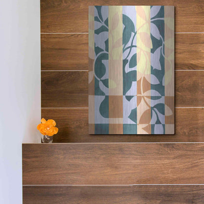 Luxe Metal Art 'Checkered Cutting II' by Grace Popp, Metal Wall Art,12x16