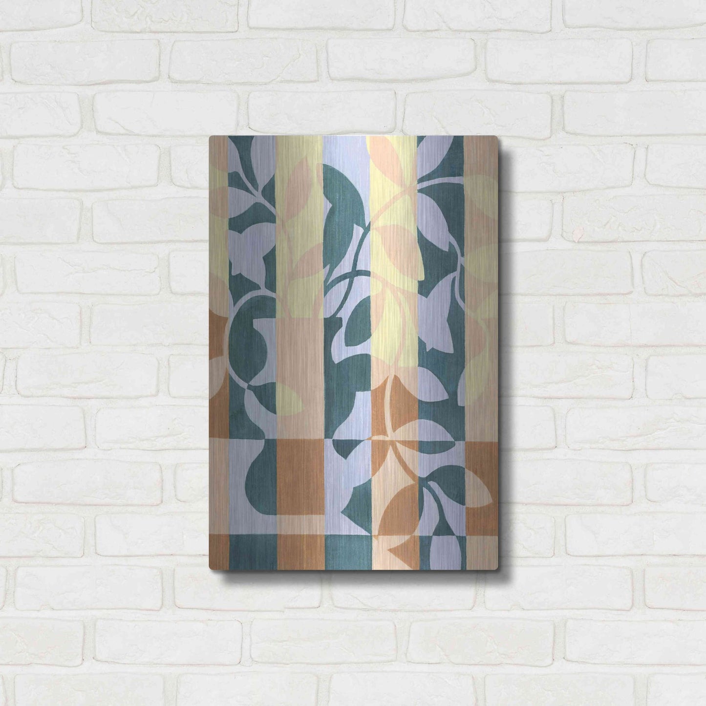 Luxe Metal Art 'Checkered Cutting II' by Grace Popp, Metal Wall Art,16x24