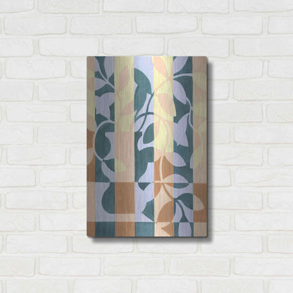 Luxe Metal Art 'Checkered Cutting II' by Grace Popp, Metal Wall Art,16x24