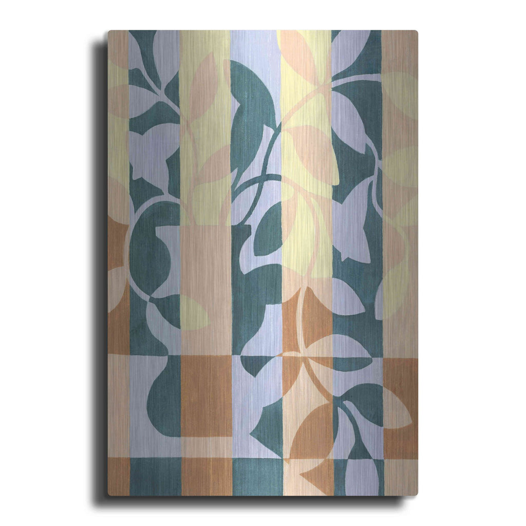 Luxe Metal Art 'Checkered Cutting II' by Grace Popp, Metal Wall Art