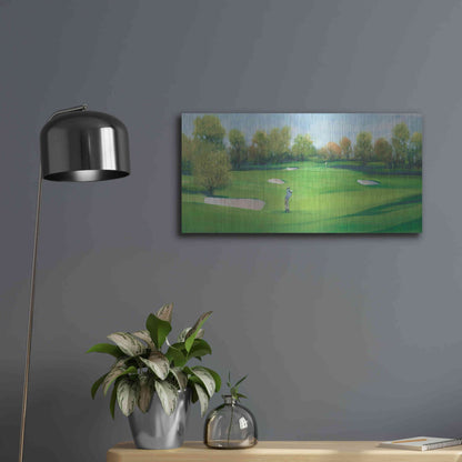 Luxe Metal Art 'Fairway Shot II' by Tim O'Toole, Metal Wall Art,24x12