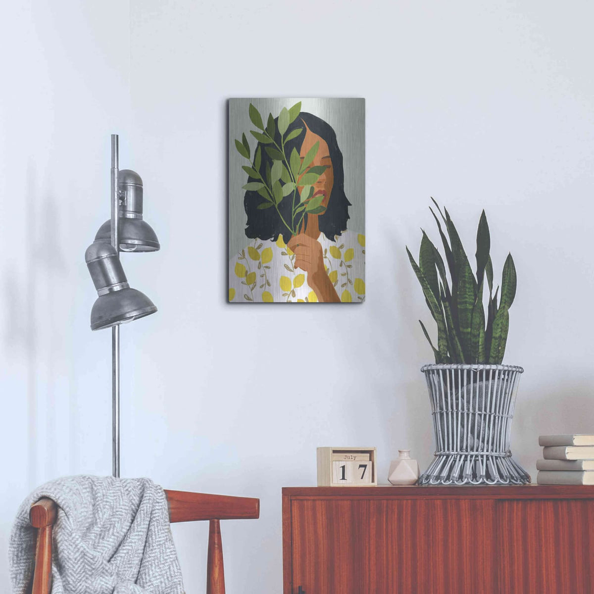 'Botany Portrait I' by Victoria Barnes – Metal Wall Art, 16x24 room view