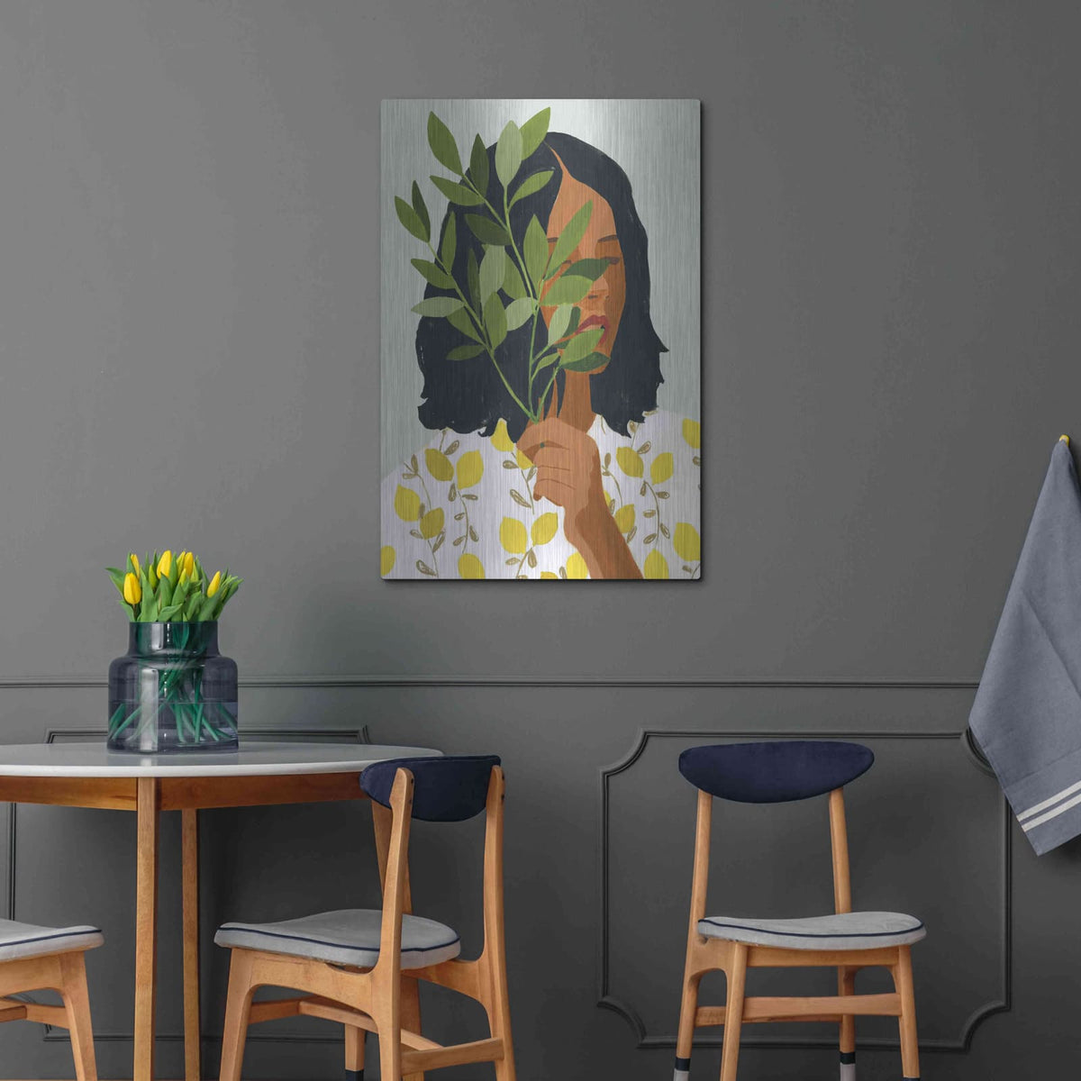 'Botany Portrait I' by Victoria Barnes – Metal Wall Art, 24x36 room view