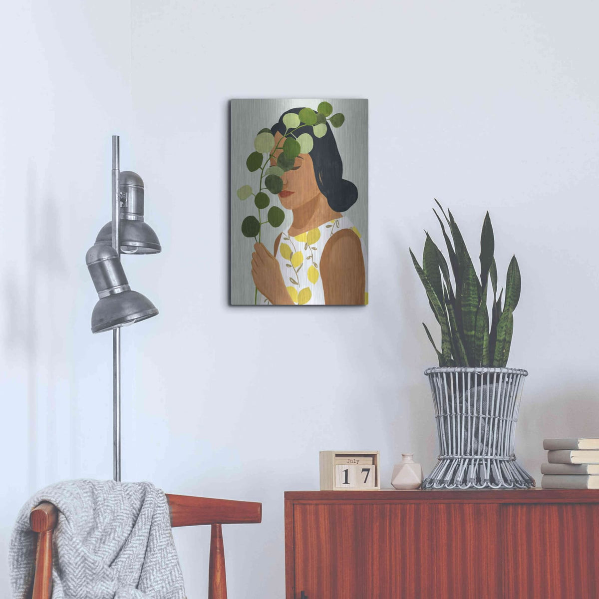 'Botany Portrait II' by Victoria Barnes – Metal Wall Art, 16x24 room view