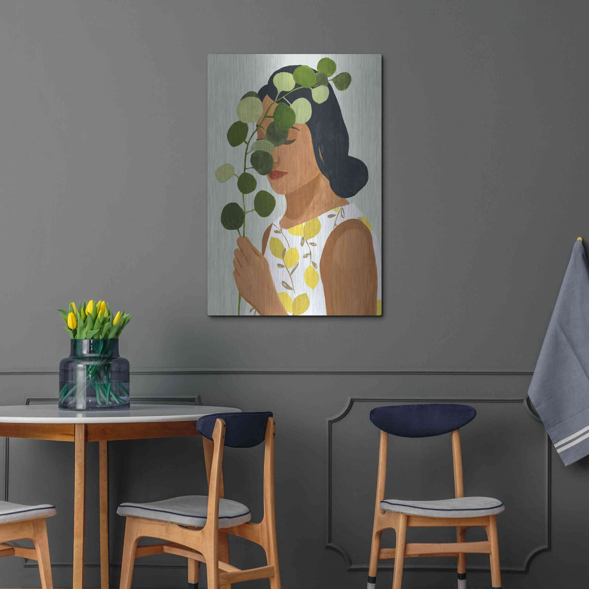 'Botany Portrait II' by Victoria Barnes – Metal Wall Art, 24x36 room view