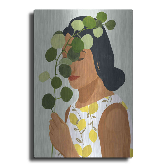 Luxe Metal Art 'Botany Portrait II' by Victoria Barnes, Metal Wall Art