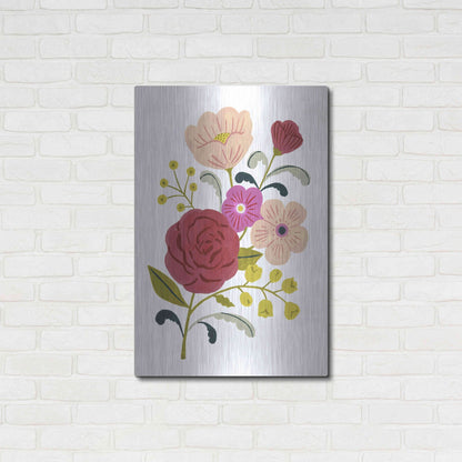 Luxe Metal Art 'Simple Flora I' by Victoria Barnes, Metal Wall Art,24x36