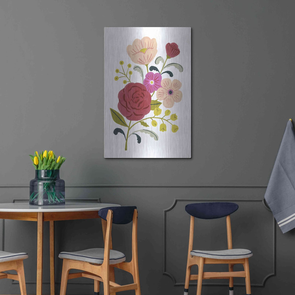 'Simple Flora I' by Victoria Barnes – Metal Wall Art, 24x36 room view