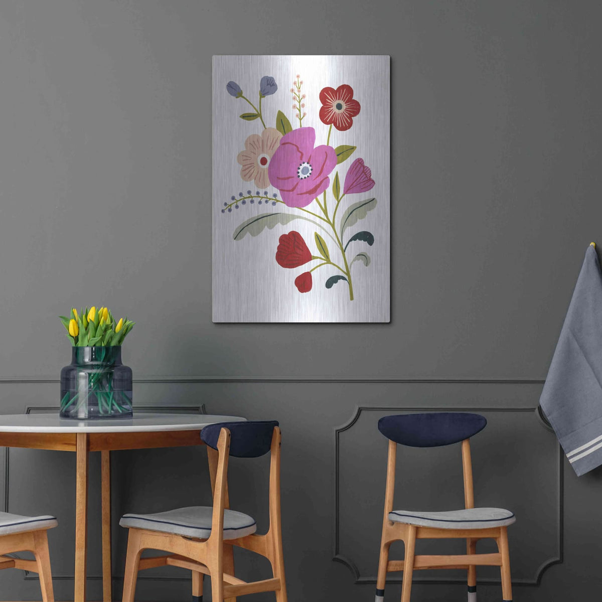 'Simple Flora III' by Victoria Barnes – Metal Wall Art, 24x36 room view