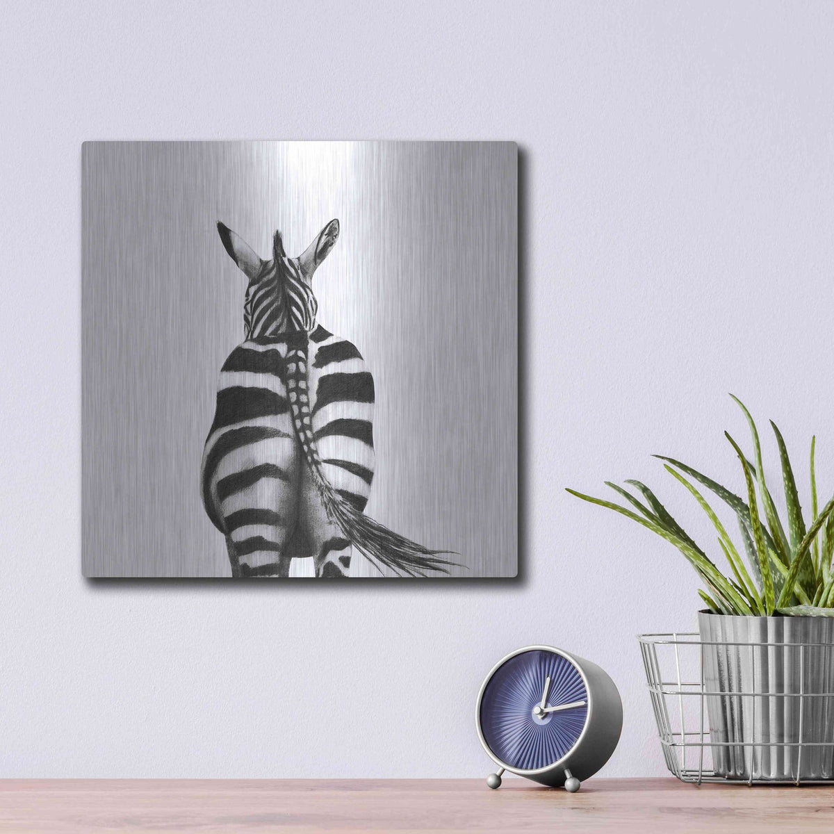 Luxe Metal Art 'Back Up Plan I' by Victoria Barnes, Metal Wall Art,12x12