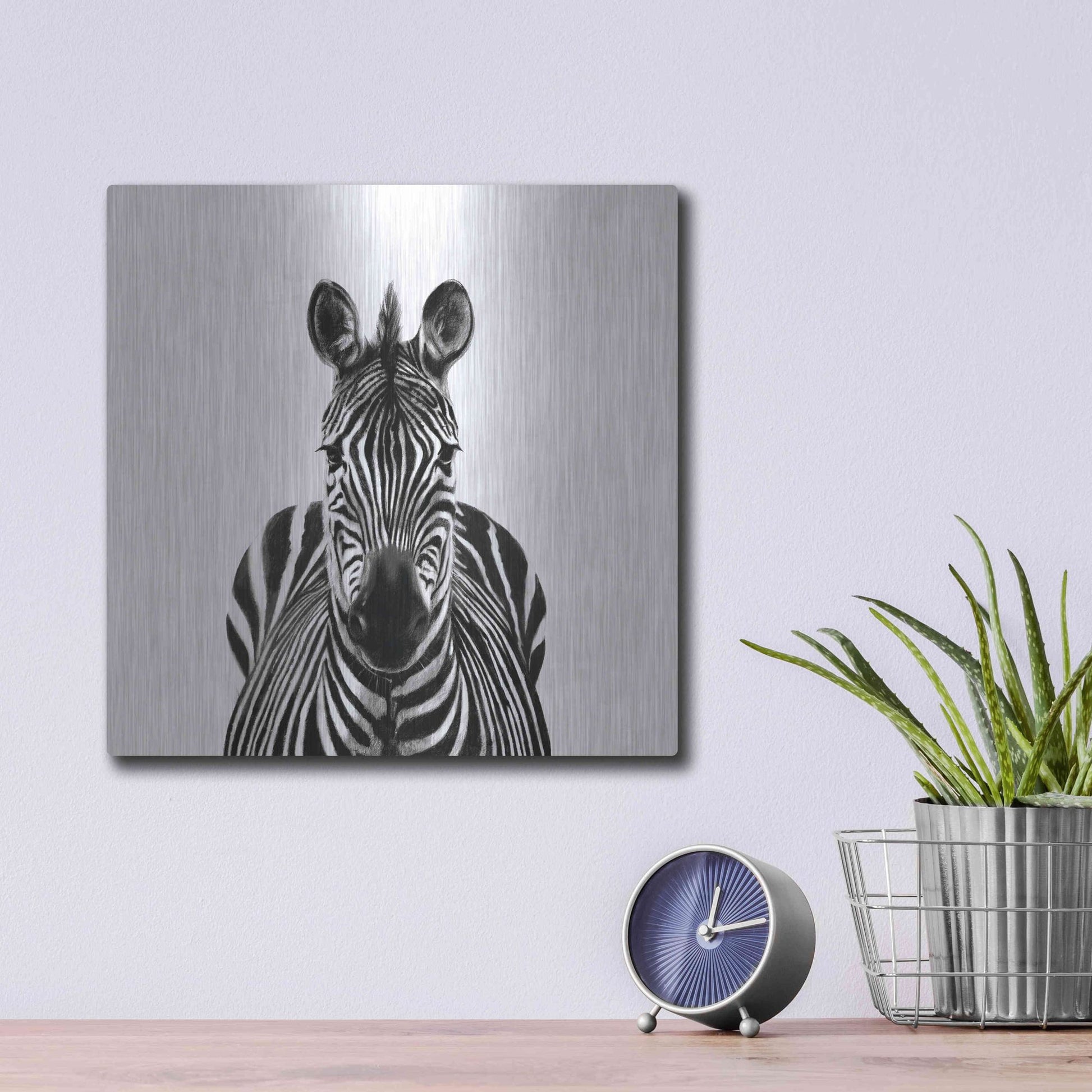 Luxe Metal Art 'Back Up Plan III' by Victoria Barnes, Metal Wall Art,12x12