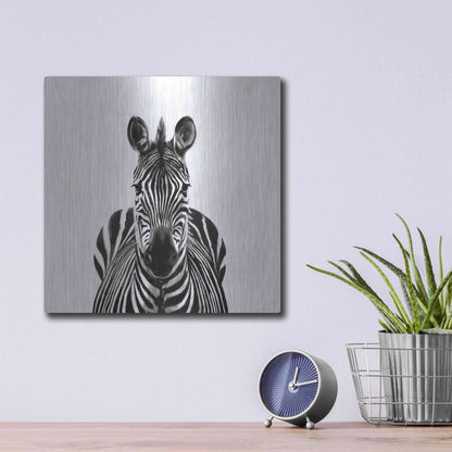 Luxe Metal Art 'Back Up Plan III' by Victoria Barnes, Metal Wall Art,12x12