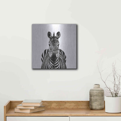 Luxe Metal Art 'Back Up Plan III' by Victoria Barnes, Metal Wall Art,12x12