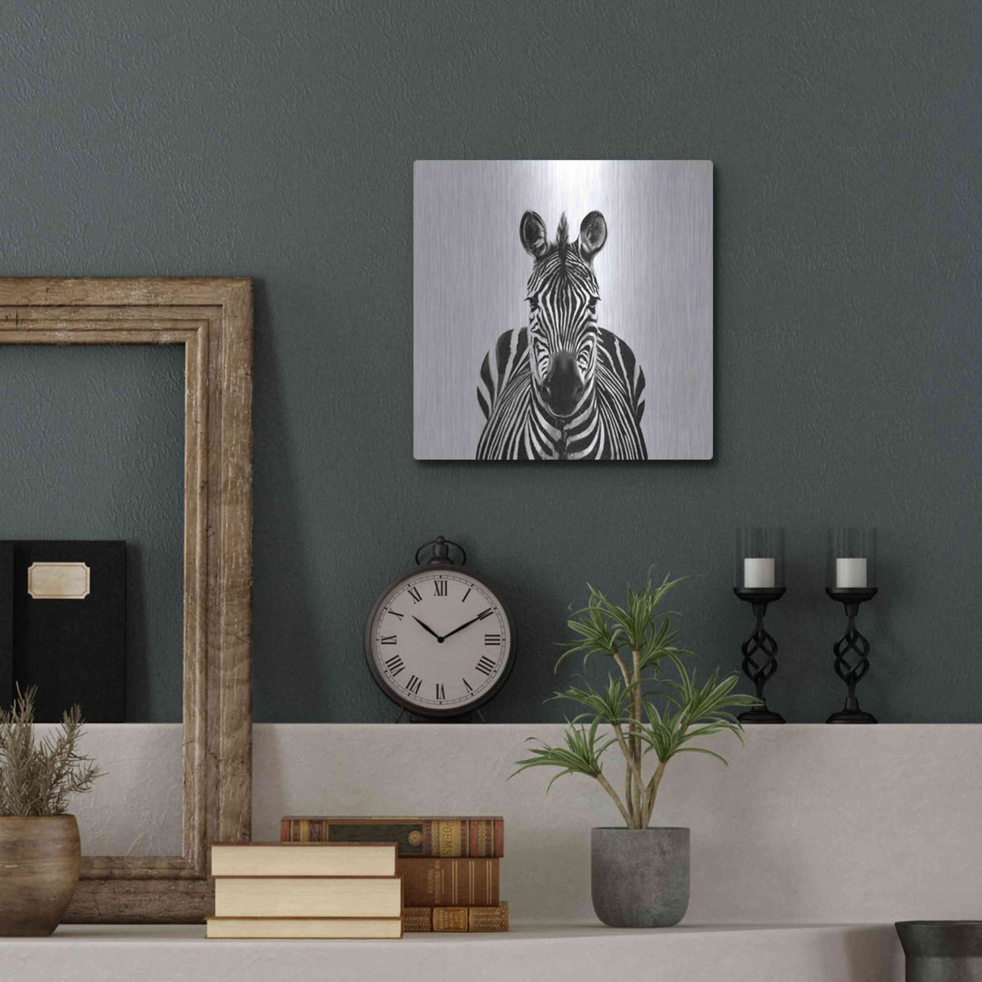 Luxe Metal Art 'Back Up Plan III' by Victoria Barnes, Metal Wall Art,12x12