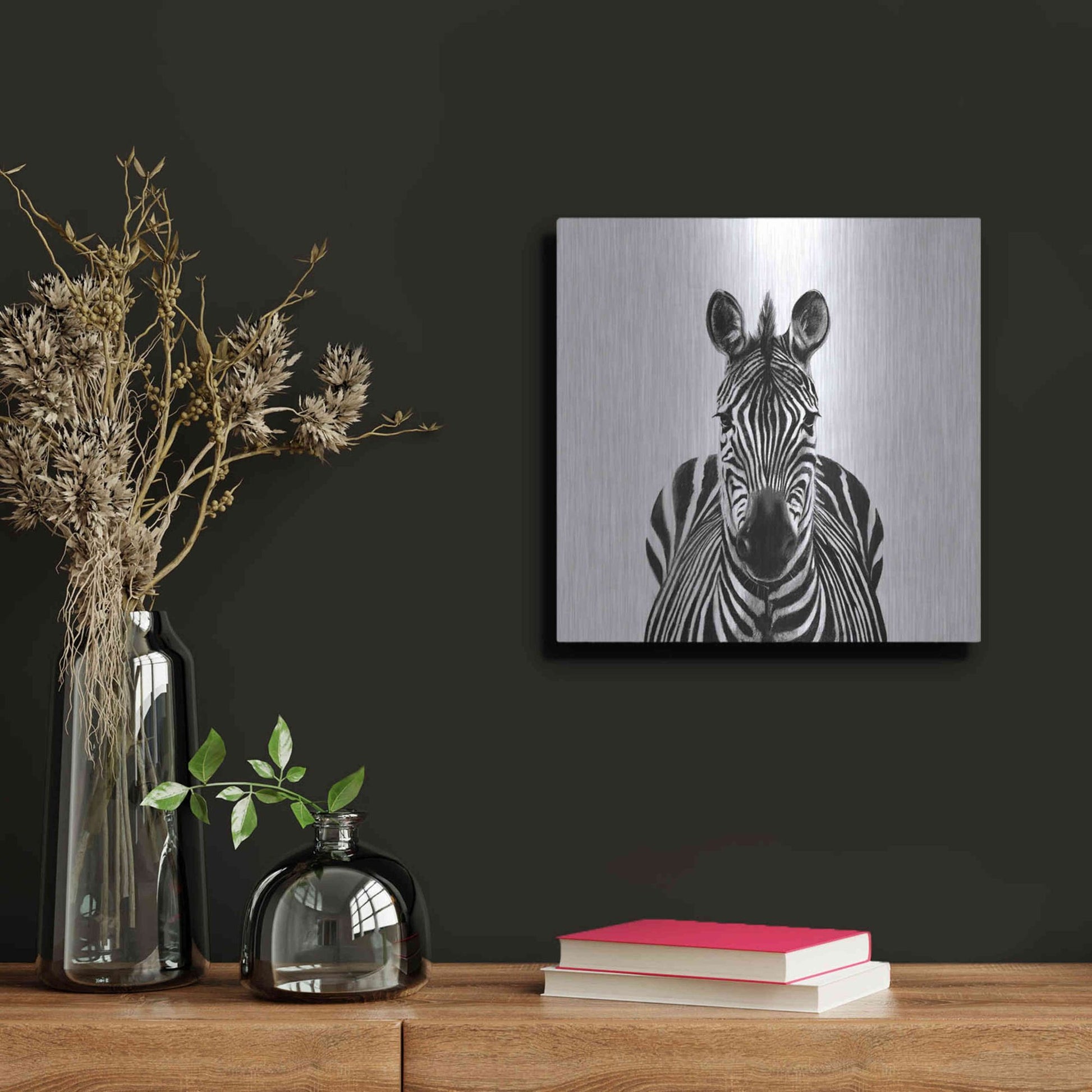 Luxe Metal Art 'Back Up Plan III' by Victoria Barnes, Metal Wall Art,12x12