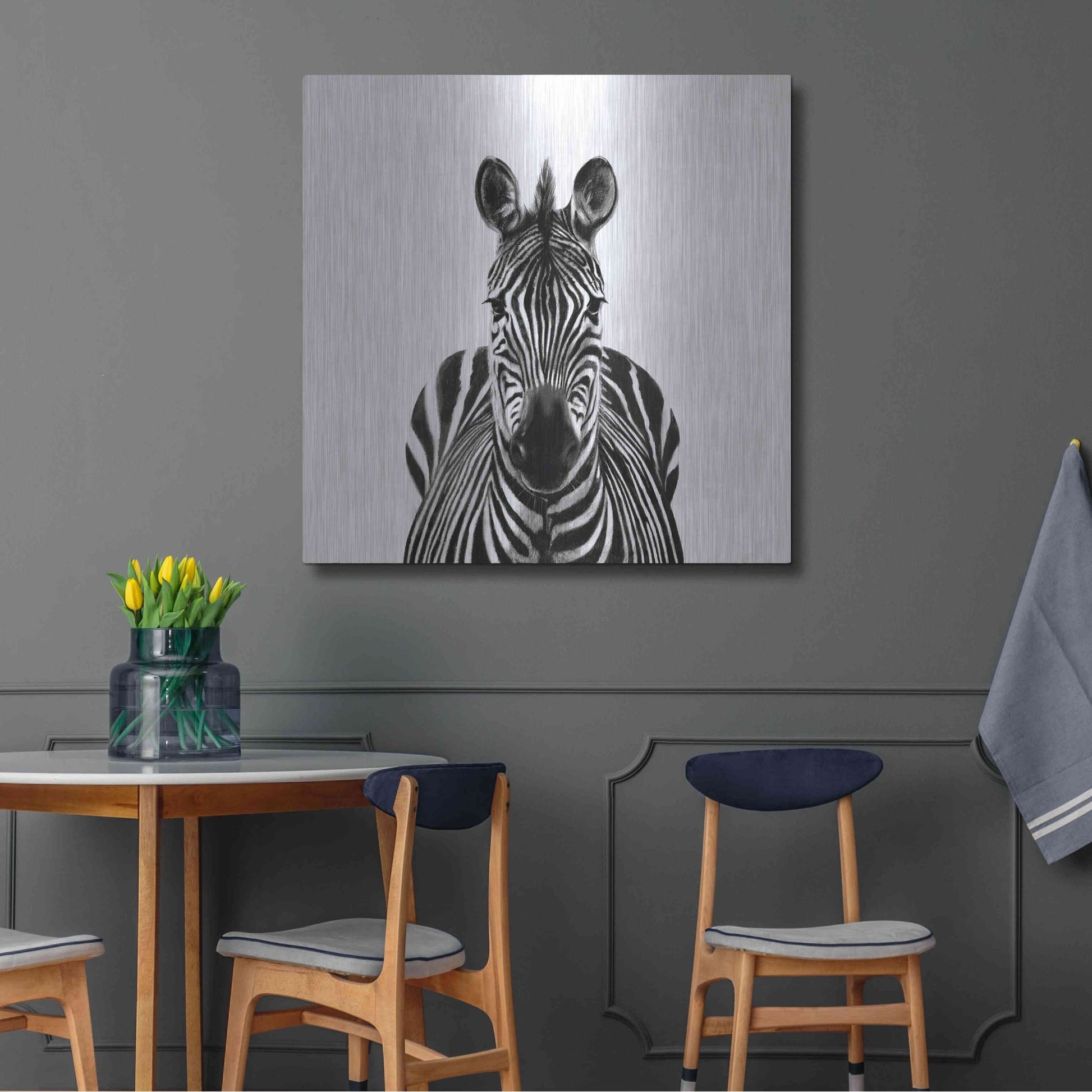 Luxe Metal Art 'Back Up Plan III' by Victoria Barnes, Metal Wall Art,36x36