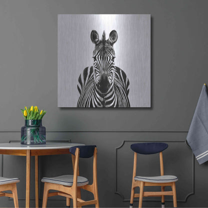 Luxe Metal Art 'Back Up Plan III' by Victoria Barnes, Metal Wall Art,36x36