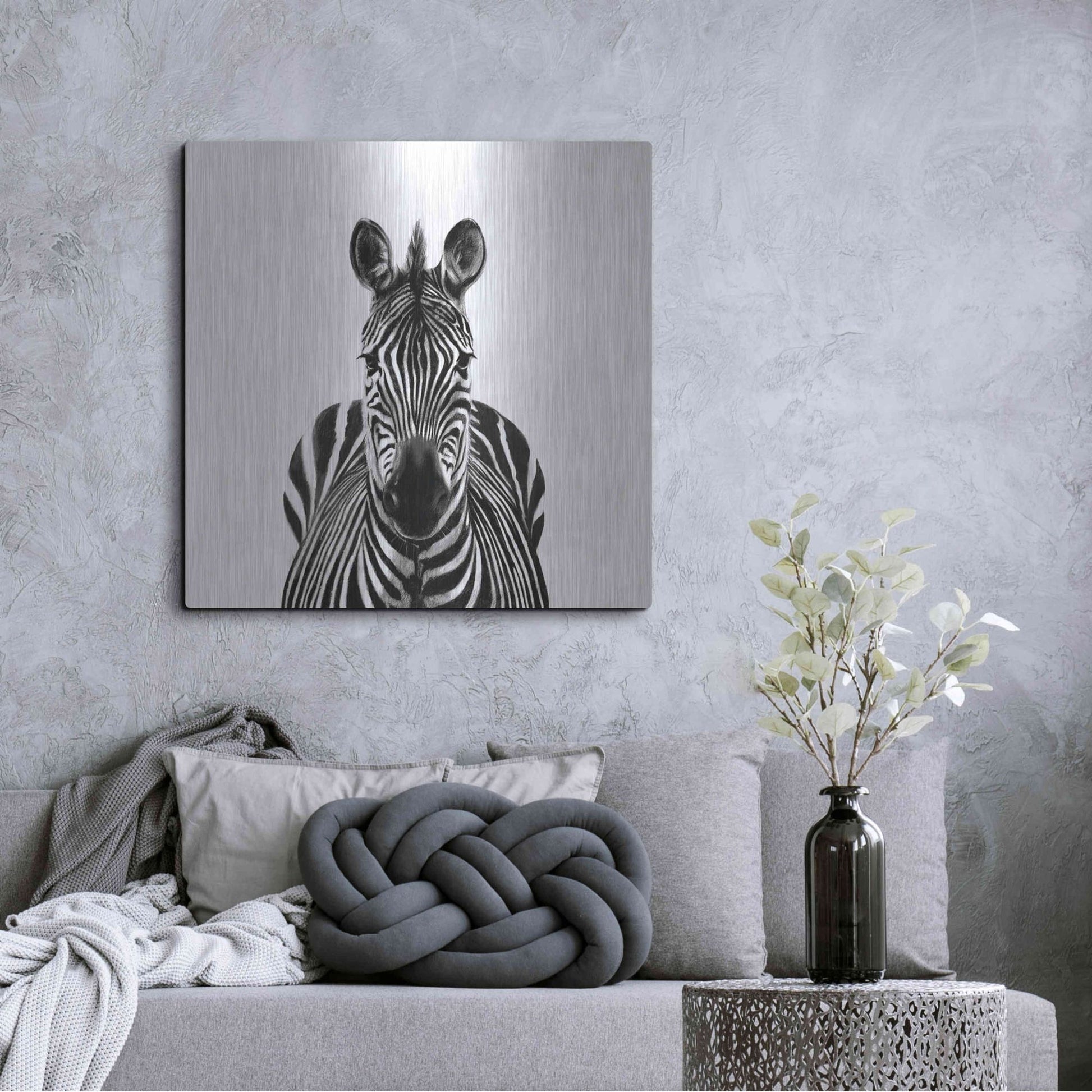 Luxe Metal Art 'Back Up Plan III' by Victoria Barnes, Metal Wall Art,36x36