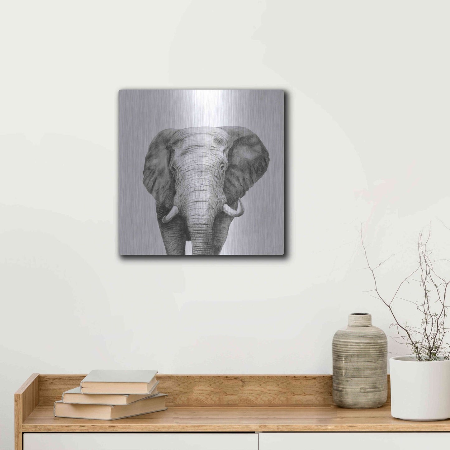 Luxe Metal Art 'Back Up Plan IV' by Victoria Barnes, Metal Wall Art,12x12