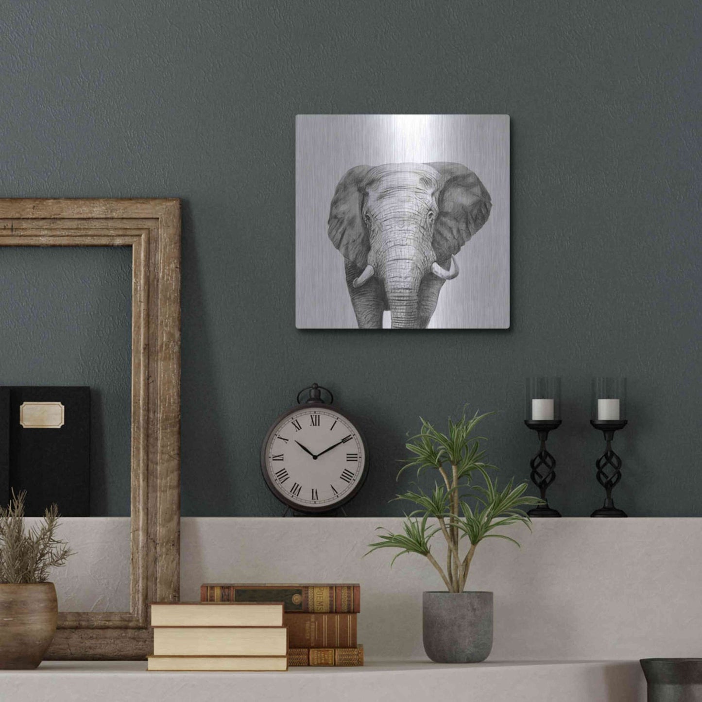 Luxe Metal Art 'Back Up Plan IV' by Victoria Barnes, Metal Wall Art,12x12