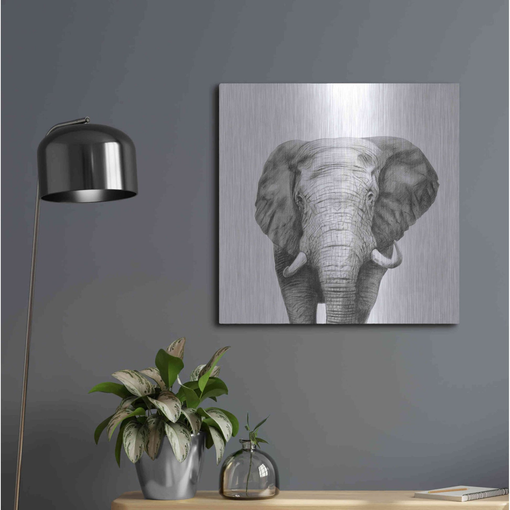 Luxe Metal Art 'Back Up Plan IV' by Victoria Barnes, Metal Wall Art,24x24