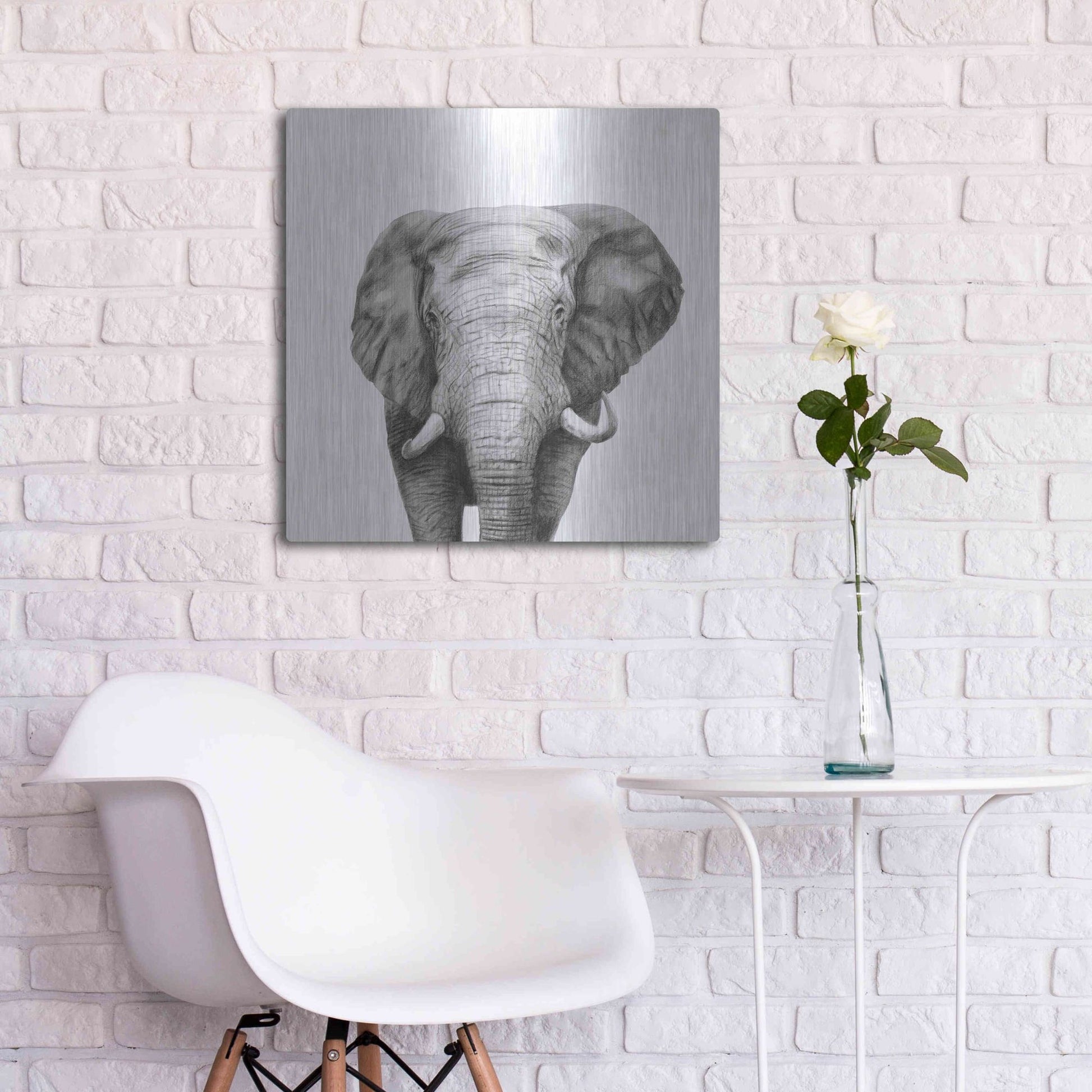 Luxe Metal Art 'Back Up Plan IV' by Victoria Barnes, Metal Wall Art,24x24