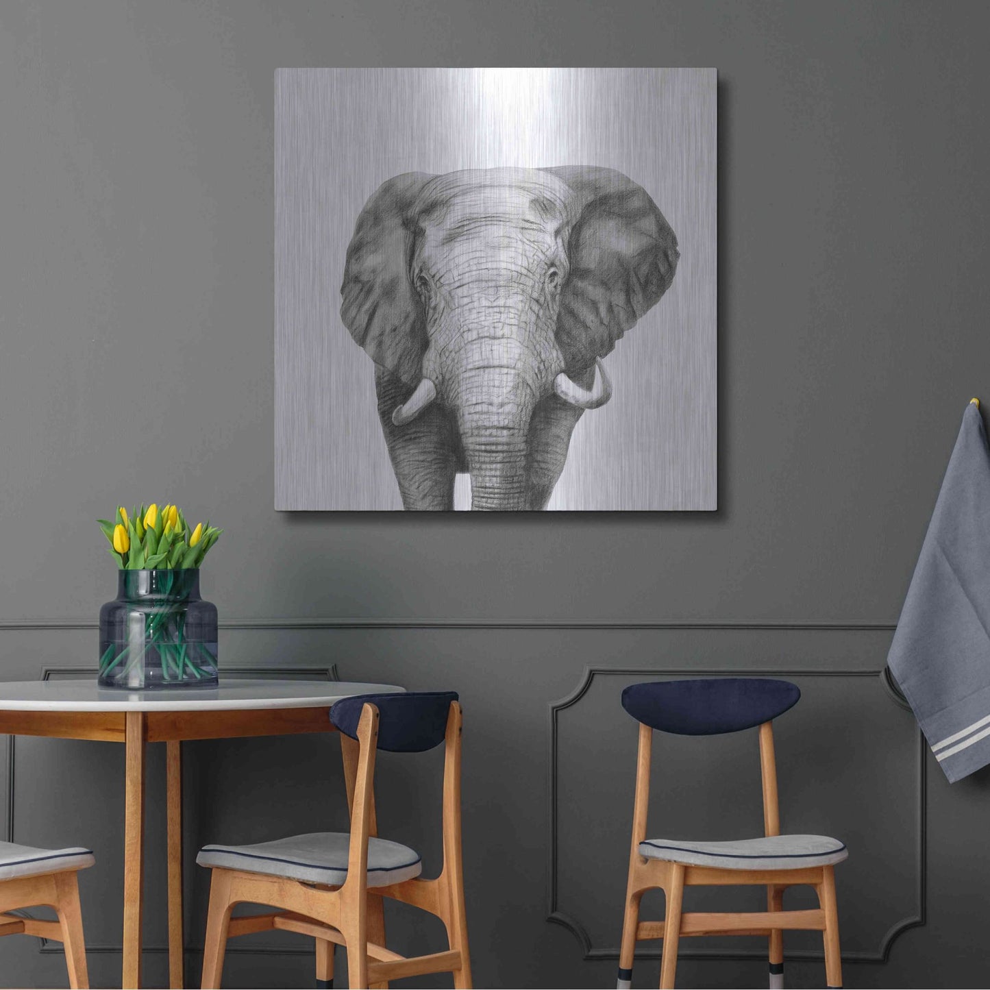 Luxe Metal Art 'Back Up Plan IV' by Victoria Barnes, Metal Wall Art,36x36