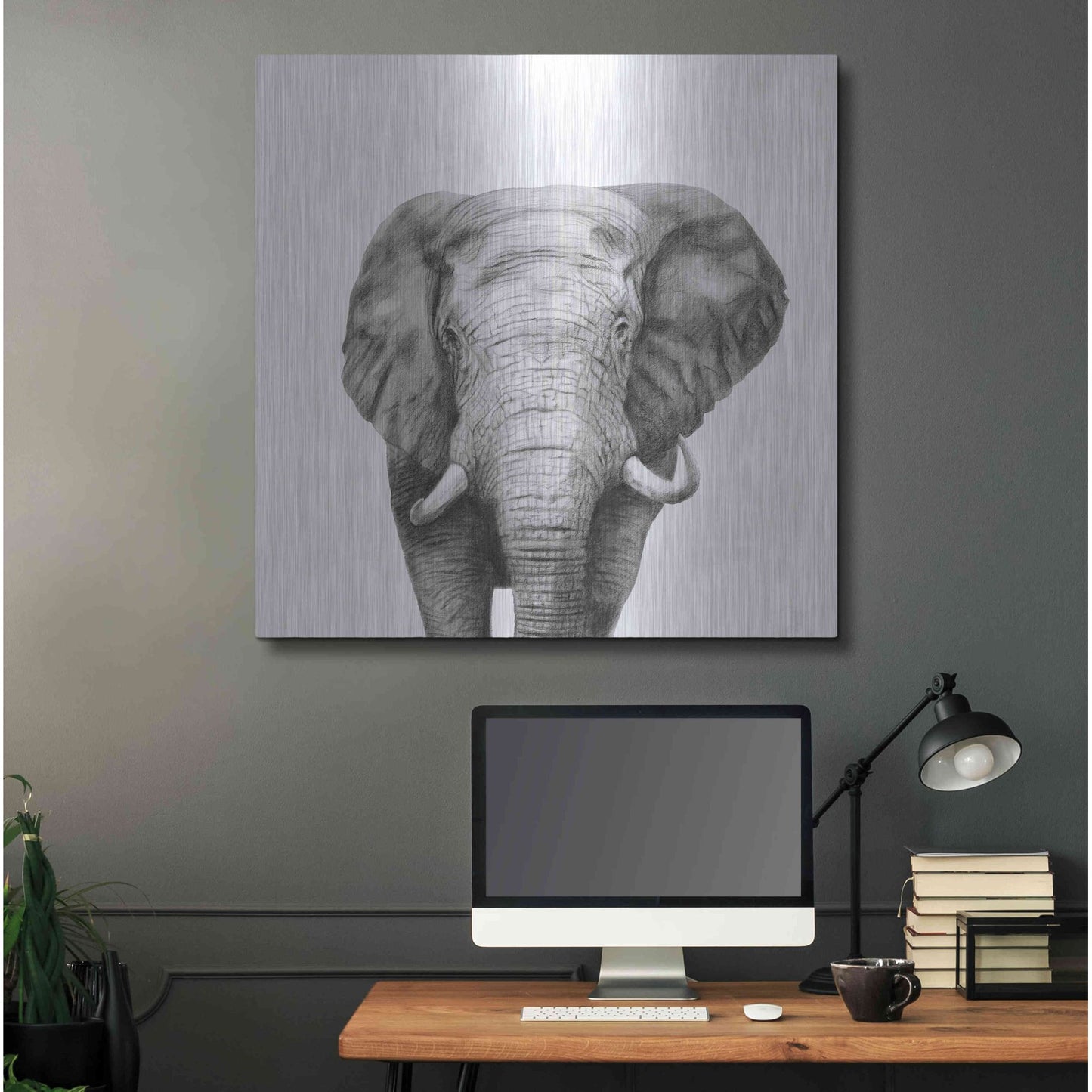 Luxe Metal Art 'Back Up Plan IV' by Victoria Barnes, Metal Wall Art,36x36