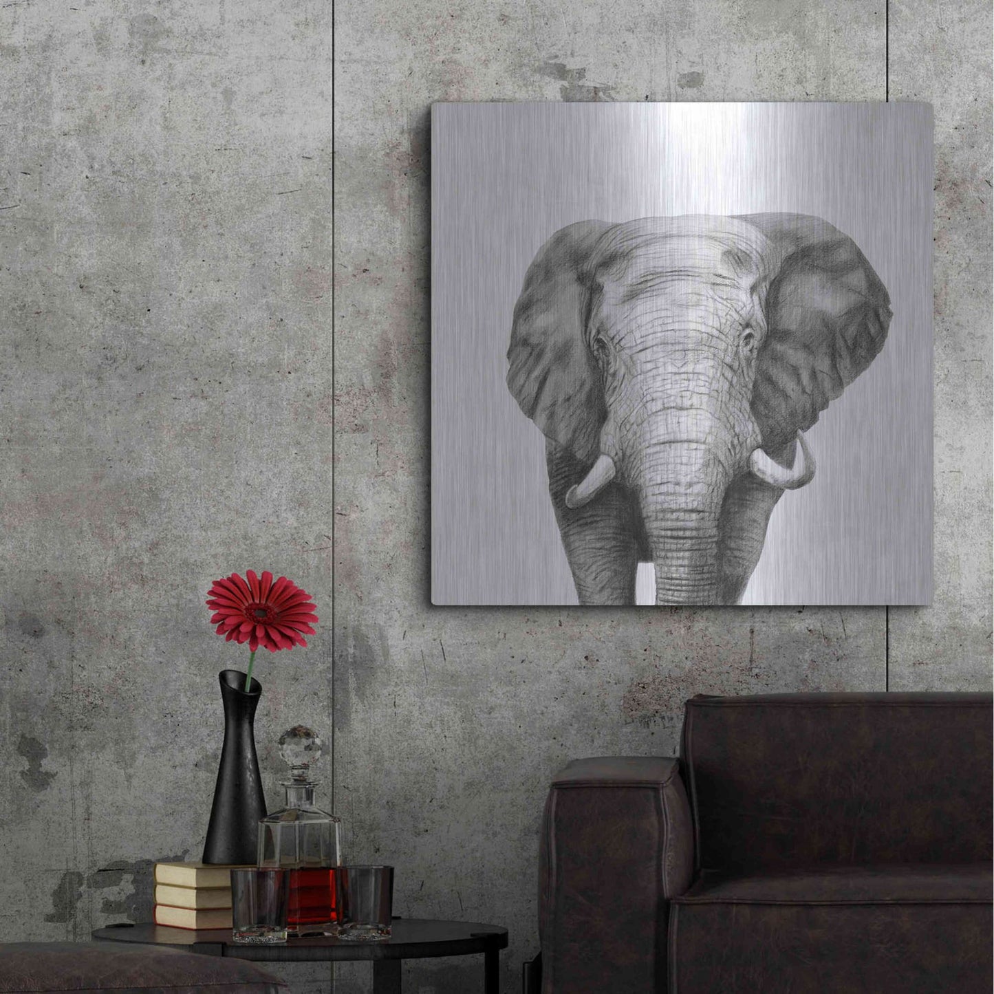 Luxe Metal Art 'Back Up Plan IV' by Victoria Barnes, Metal Wall Art,36x36