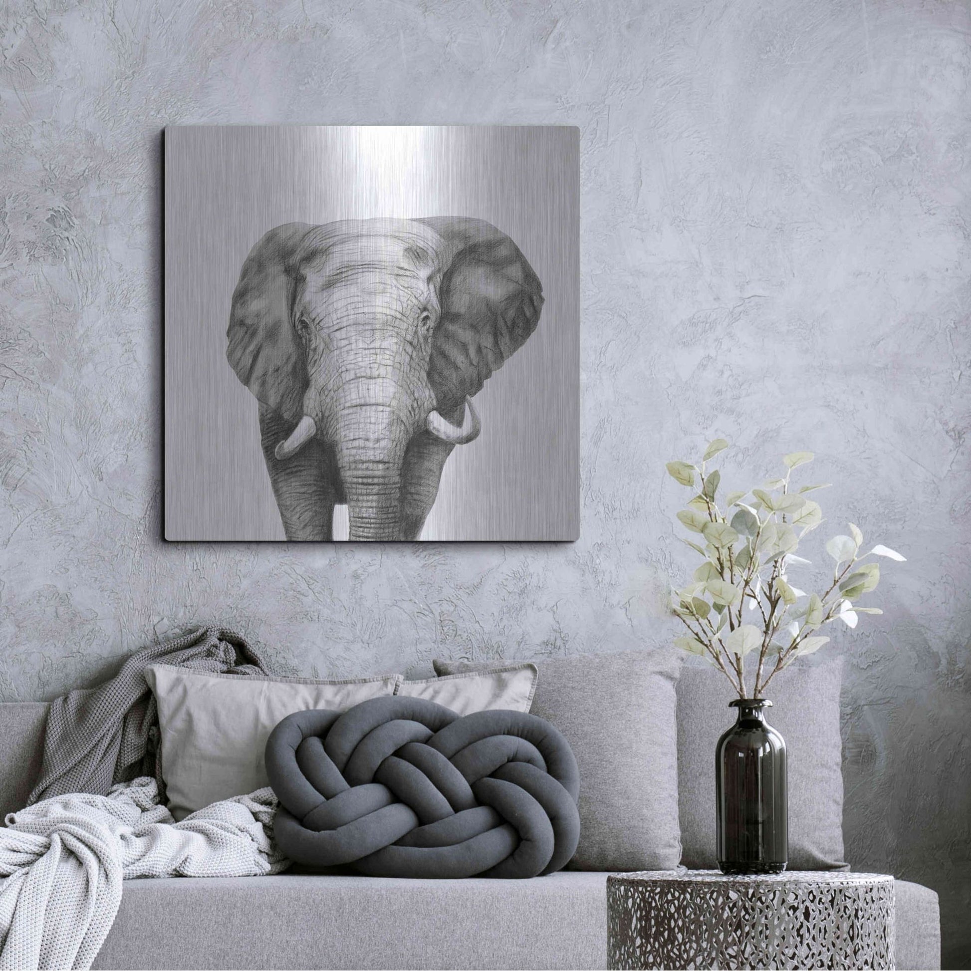 Luxe Metal Art 'Back Up Plan IV' by Victoria Barnes, Metal Wall Art,36x36