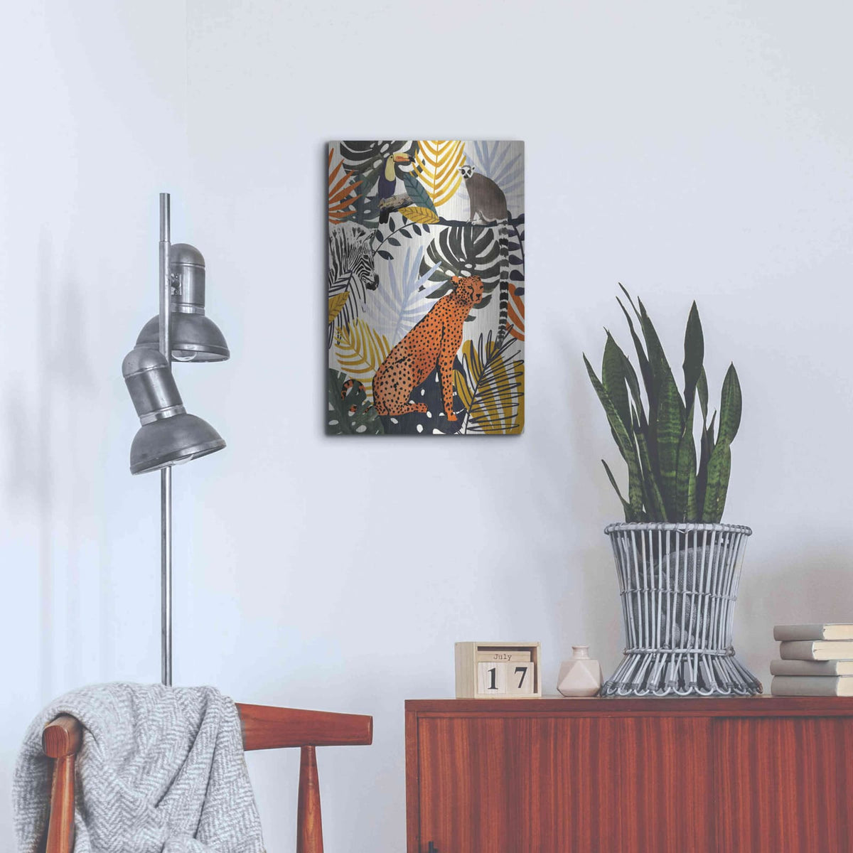 'Jungle Jumble I' by Victoria Barnes – Metal Wall Art, 16x24 room view