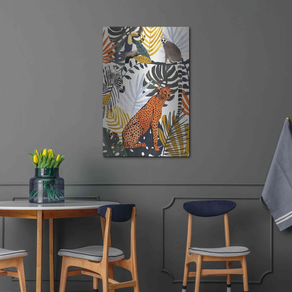 'Jungle Jumble I' by Victoria Barnes – Metal Wall Art, 24x36 room view