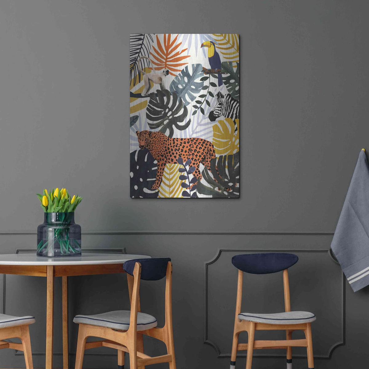 'Jungle Jumble II' by Victoria Barnes – Metal Wall Art, 24x36 room view