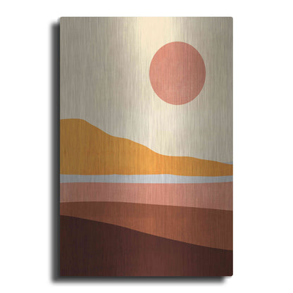 Luxe Metal Art 'Sunseeker Landscape I' by Victoria Barnes, Metal Wall Art