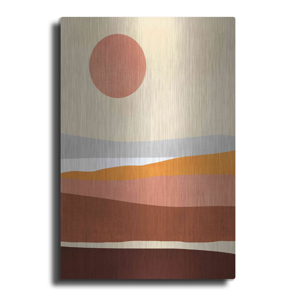 Luxe Metal Art 'Sunseeker Landscape II' by Victoria Barnes, Metal Wall Art