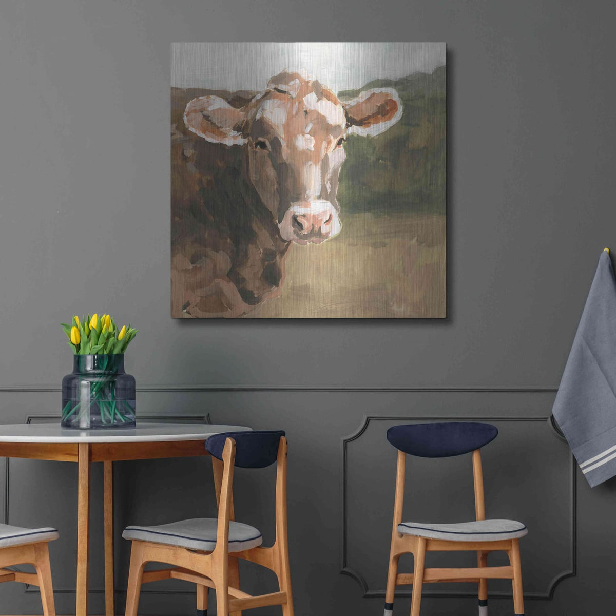 'On the Pasture I' by Victoria Barnes – Metal Wall Art, 36x36 room view