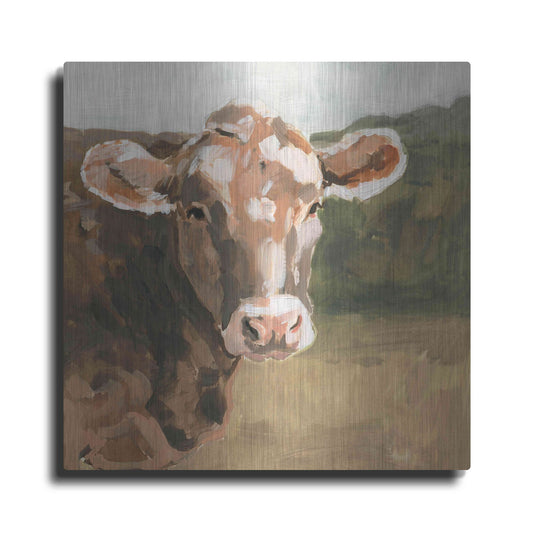 Luxe Metal Art 'On the Pasture I' by Victoria Barnes, Metal Wall Art