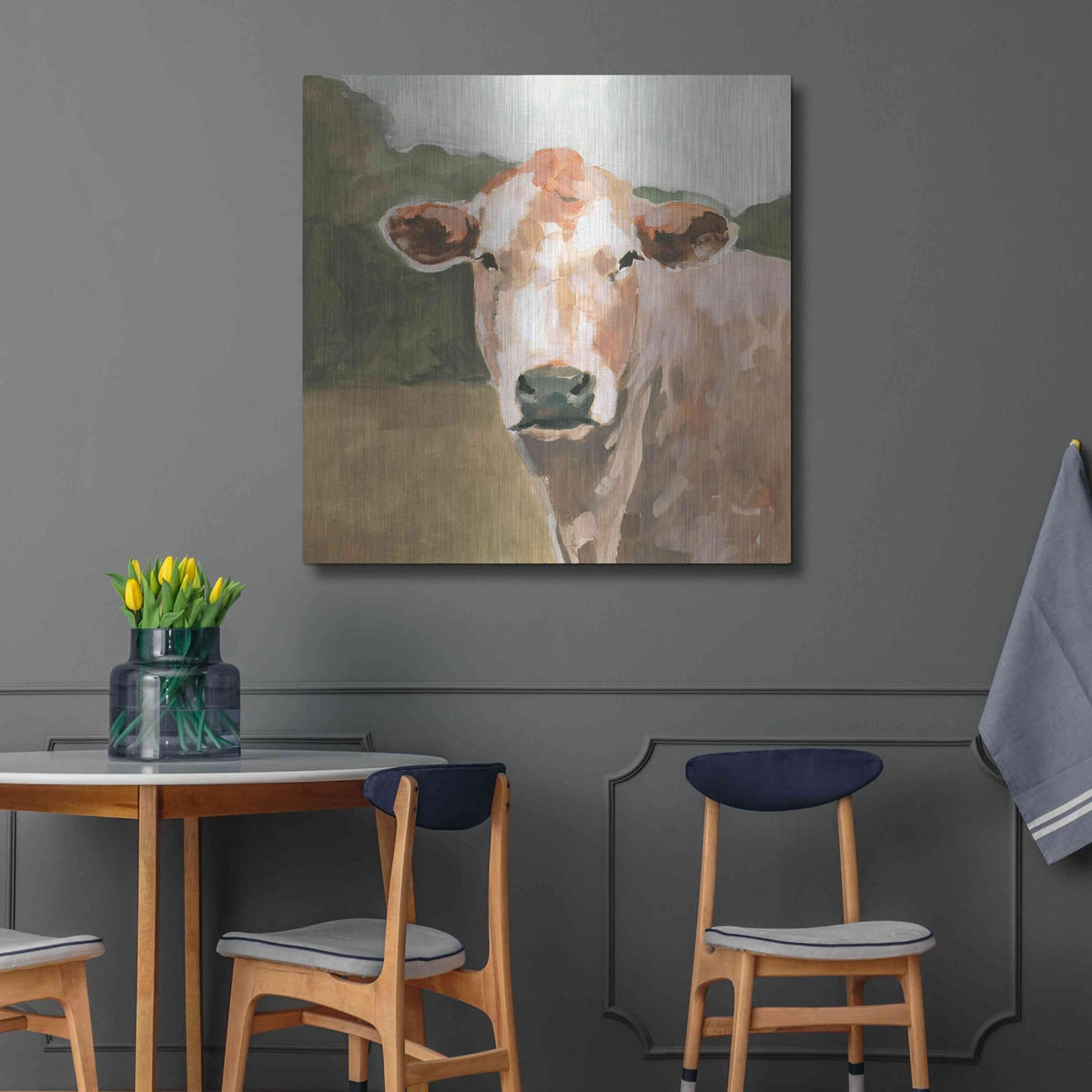 'On the Pasture II' by Victoria Barnes – Metal Wall Art, 36x36 room view
