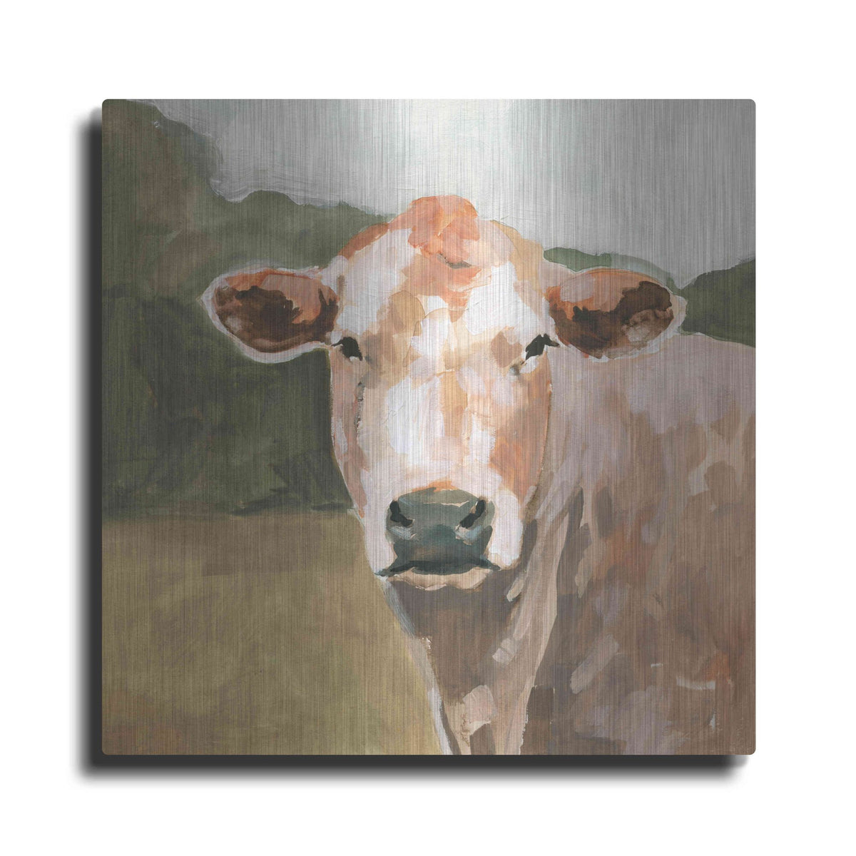 Luxe Metal Art 'On the Pasture II' by Victoria Barnes, Metal Wall Art