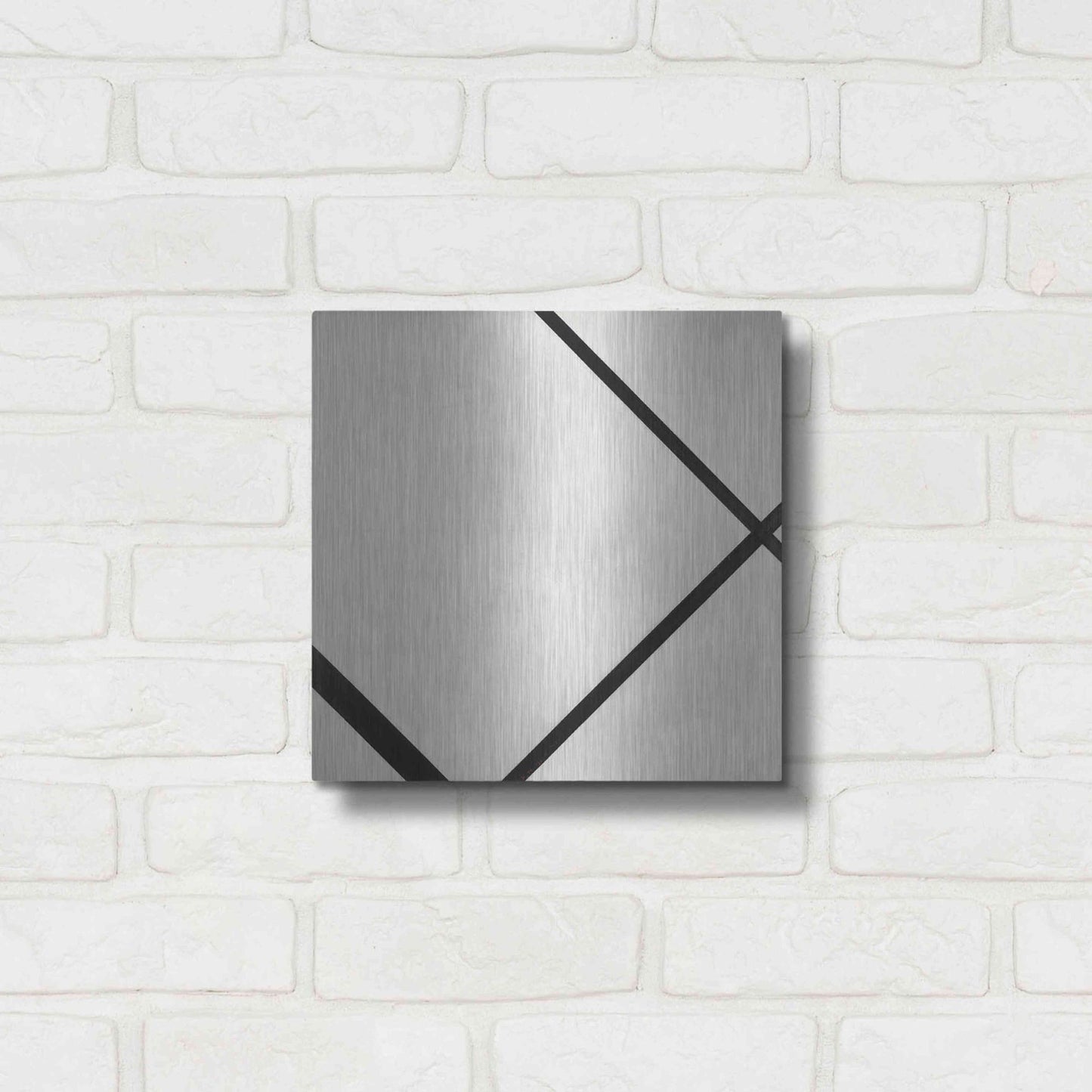 Luxe Metal Art 'Fox Trot A, 1930' by Piet Mondrian, Metal Wall Art,12x12