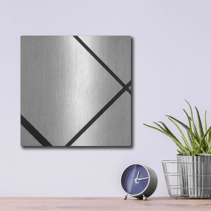 Luxe Metal Art 'Fox Trot A, 1930' by Piet Mondrian, Metal Wall Art,12x12